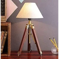 Royal Marine Tripod Table Antique Brass Lamp by Axis Crafts