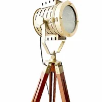 Axis CraftsDesigner Searchlight Nickel Finish Tripod Floor Lamp for Living Room
