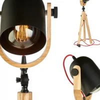 Marine Wood Tripod Royal Lamp Industrial Table Lamp