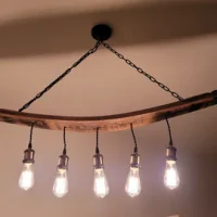 Axis Crafts One Third Wine Barrel Hanging Light