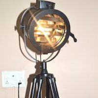 Axis Crafts Royal Marine Tripod Floor Lamp British Surveyor's Tripod