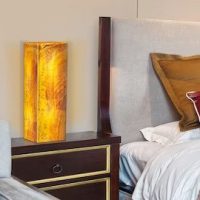 Mahogany Floor Lamp for Living Room by Axis Crafts