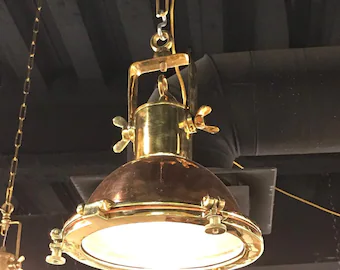 Designer Industrial Pendant Light Hanging Lamp Set of 2 by Axis Crafts