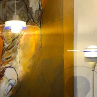 Retro Vintage Floor Lamp Royal Marine Acrylic