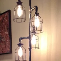 Royal Marine Floor Lamp – Polished Aluminium Industrial Lamp