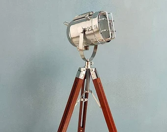 Chrome Designer Royal Modern Tripod Floor Lamp Searchlight for Living Room