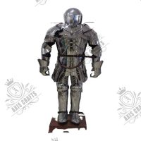 Axiscraft Spanish Knight Full Suit of Medieval Armor Wearable Halloween Costume Silver