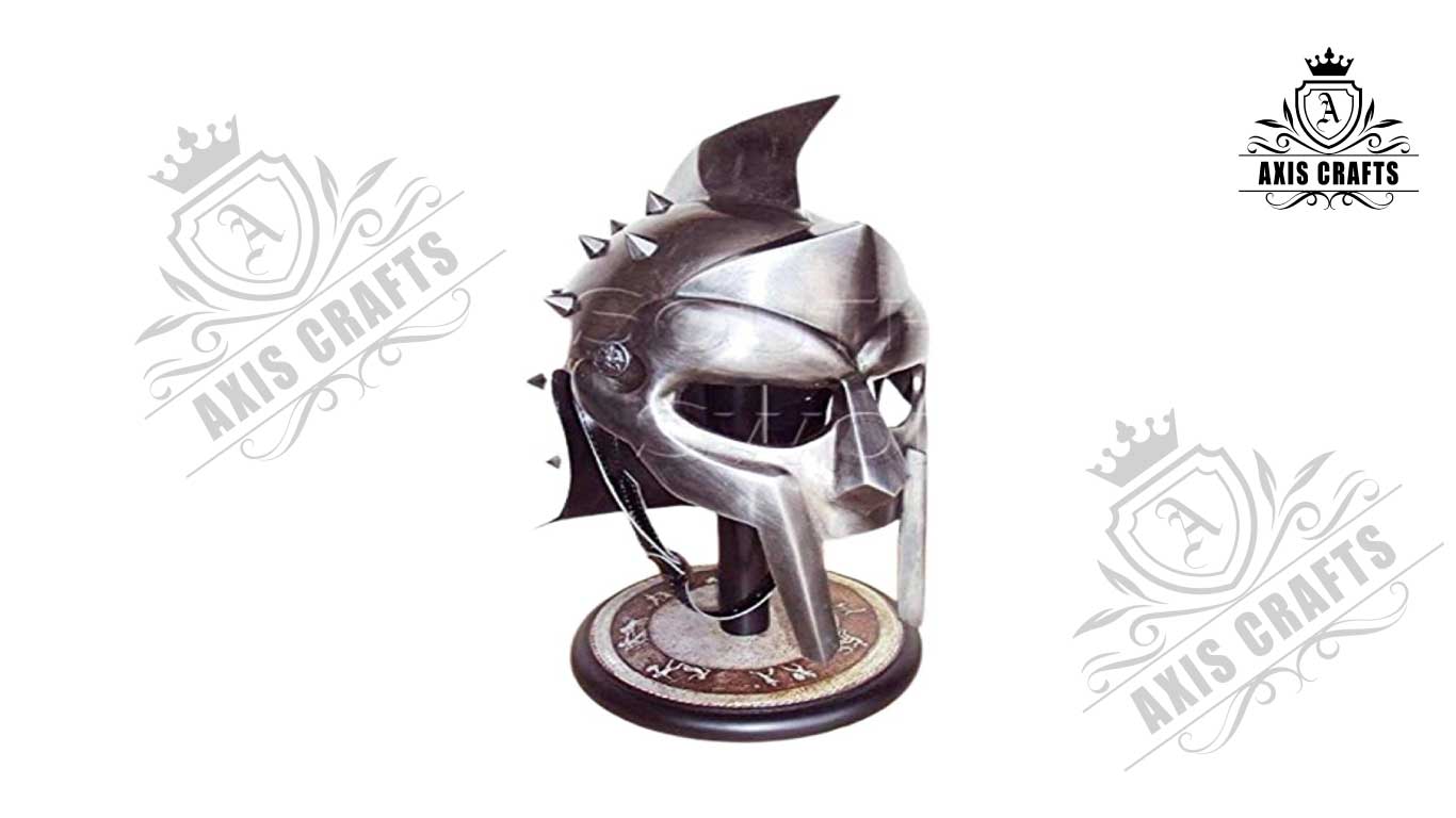 Axiscraft Gladiator Arena Helmet One Size Fit Most - Brass Armour Golden