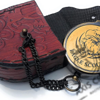 Axiscraft Eagle Compass Engraved Vintage Style Working Compass Gift