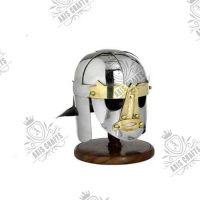Axiscraft-Mart Mini Helmet Medieval Roman Greek Armor Helmet W/Wooden Stand